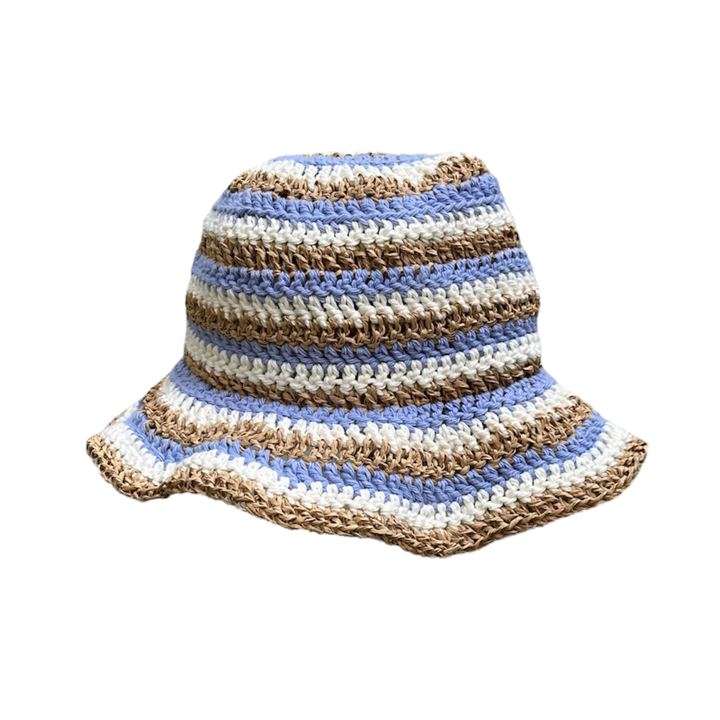 Blue Wicker Bucket Hat